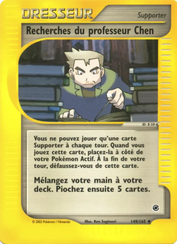 Recherches du professeur Chen — Carte Pokémon 149 Expedition