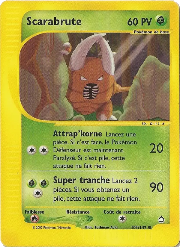 Scarabrute — Carte Pokémon 101 Aquapolis