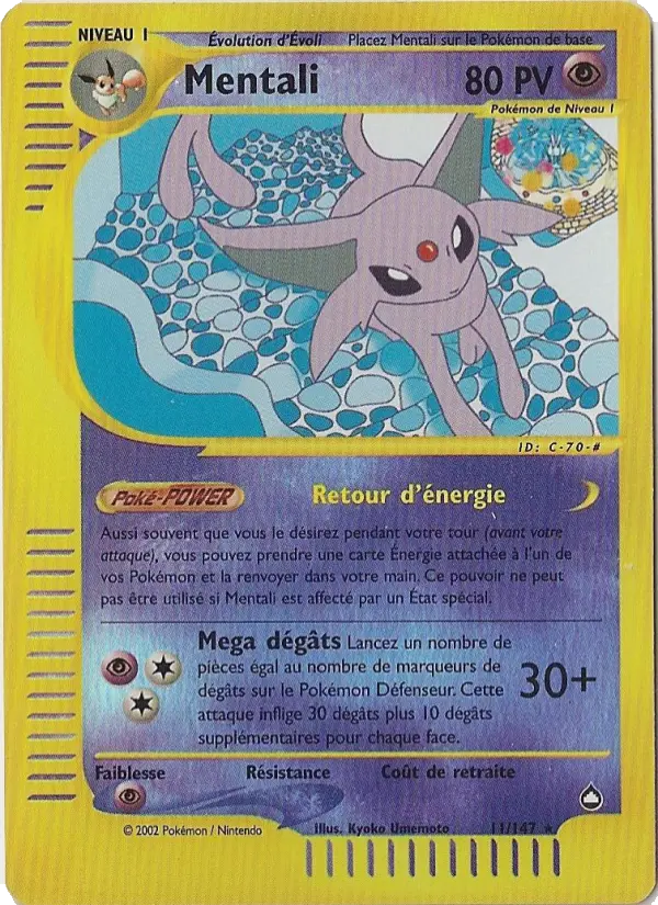 011/147 - Mentali — Carte Pokémon Aquapolis 11/147