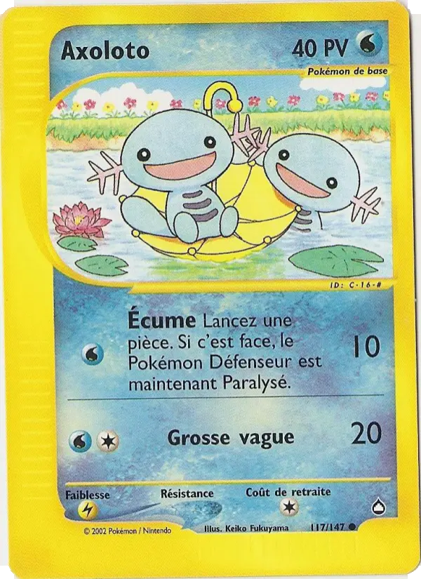 Axoloto — Carte Pokémon 117 Aquapolis