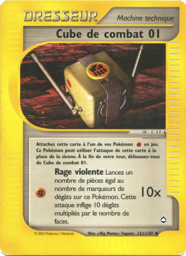 121/147 - Cube de combat 01 — Carte Pokémon Aquapolis 121/147