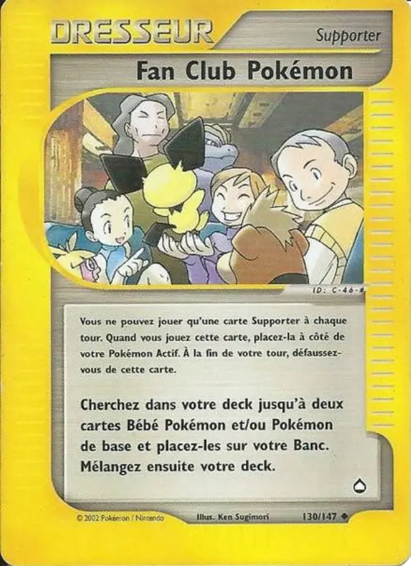 130/147 - Fan Club Pokémon — Carte Pokémon Aquapolis 130/147
