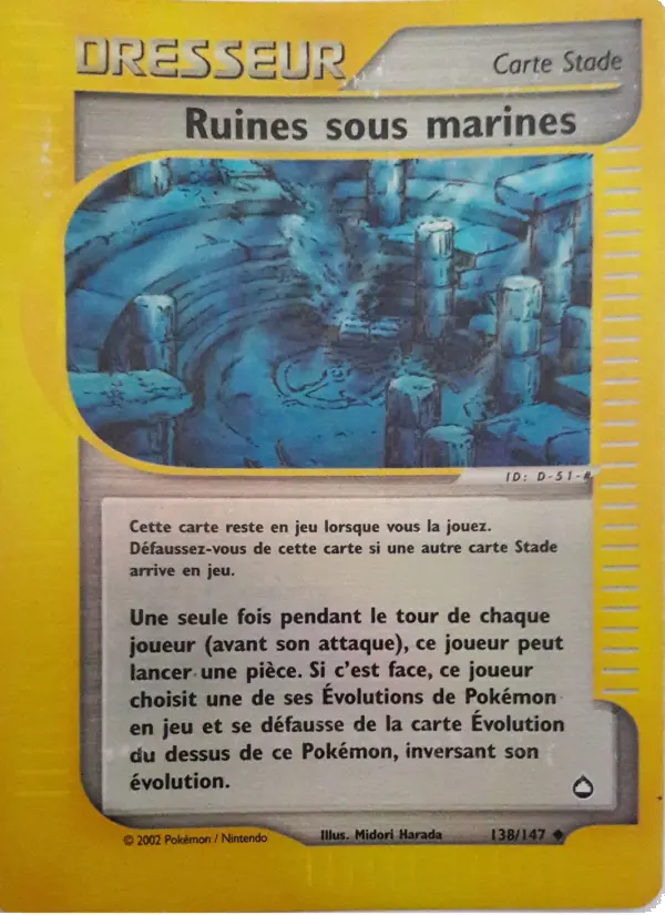 138/147 - Ruines sous marines — Carte Pokémon Aquapolis 138/147
