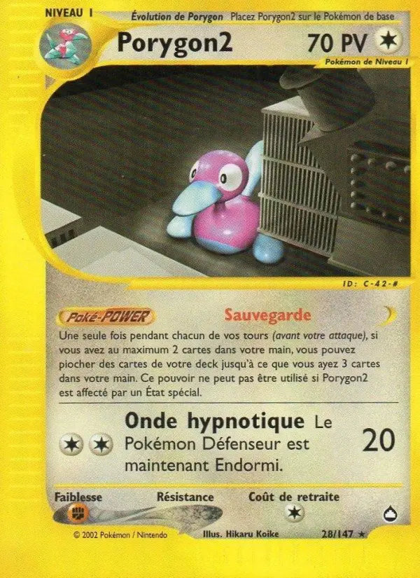 Porygon2 — Carte Pokémon 28 Aquapolis