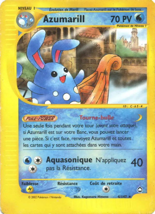 Azumarill — Carte Pokémon 4 Aquapolis