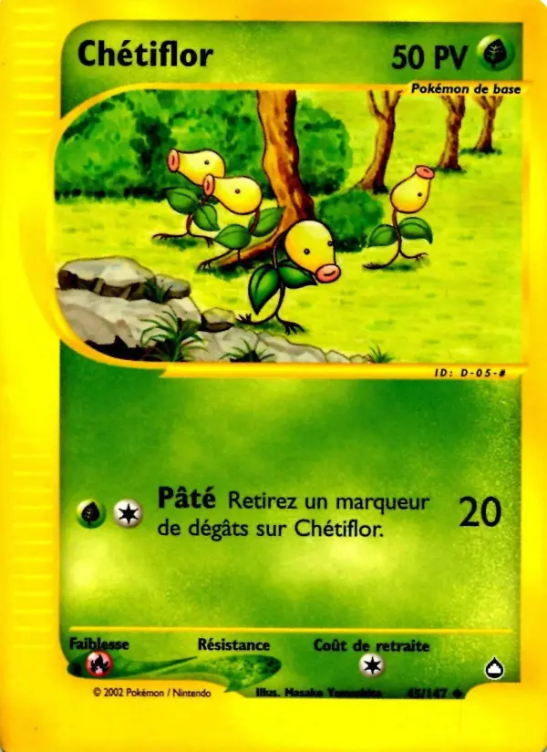 Chétiflor — Carte Pokémon 45 Aquapolis