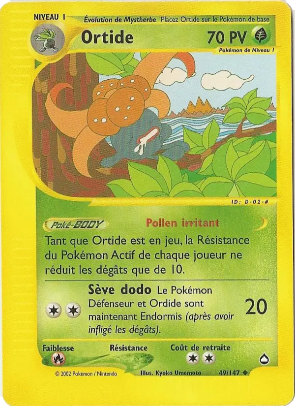 Ortide — Carte Pokémon 49 Aquapolis