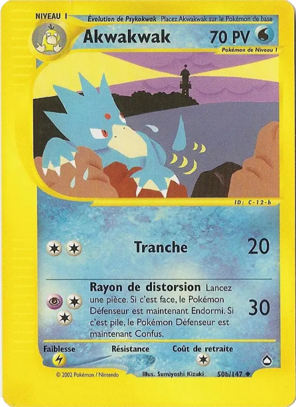 Akwakwak — Carte Pokémon 50b Aquapolis
