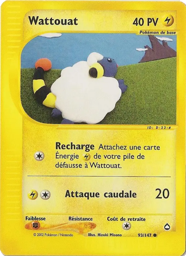 Wattouat — Carte Pokémon 93 Aquapolis