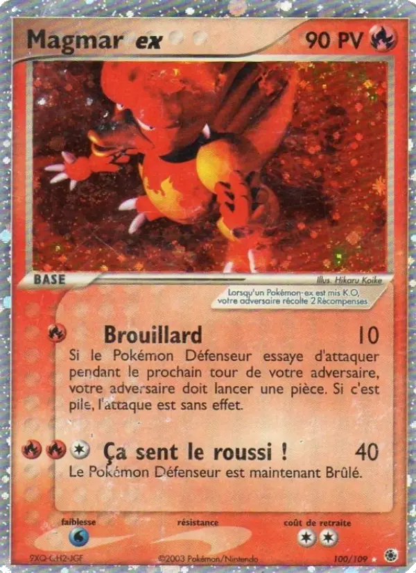 Magmar ex — Carte Pokémon 100 EX Rubis & Saphir