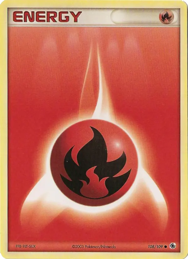 108/109 - Énergie Feu — Carte Pokémon EX Rubis & Saphir 108/109