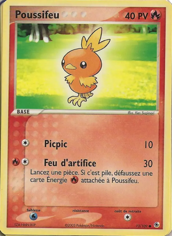 Poussifeu — Carte Pokémon 73 EX Rubis & Saphir