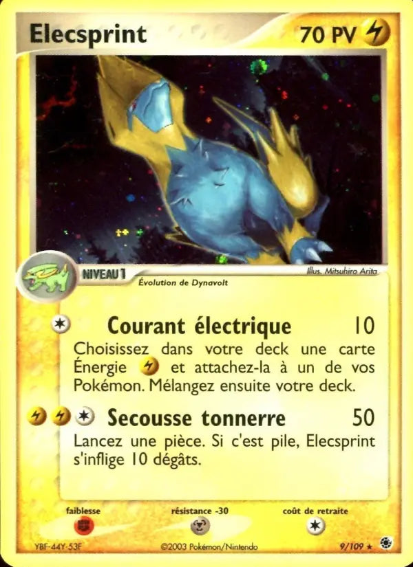 Elecsprint — Carte Pokémon 9 EX Rubis & Saphir