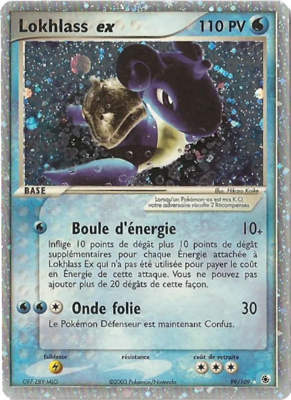 Lokhlass ex — Carte Pokémon 99 EX Rubis & Saphir