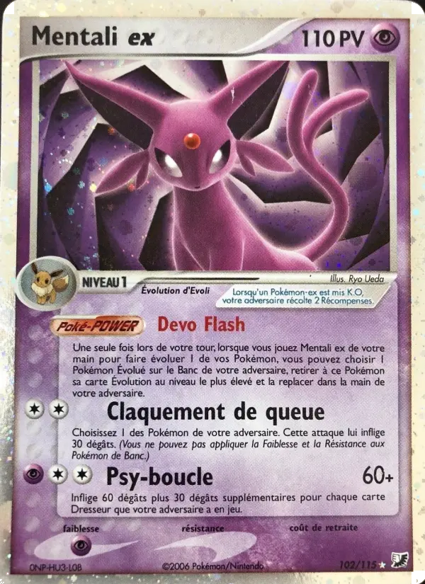 102/115 - Mentali ex — Carte Pokémon EX Forces Cachées 102/115