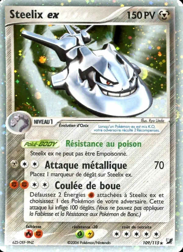 Steelix ex — Carte Pokémon 109 EX Forces Cachées