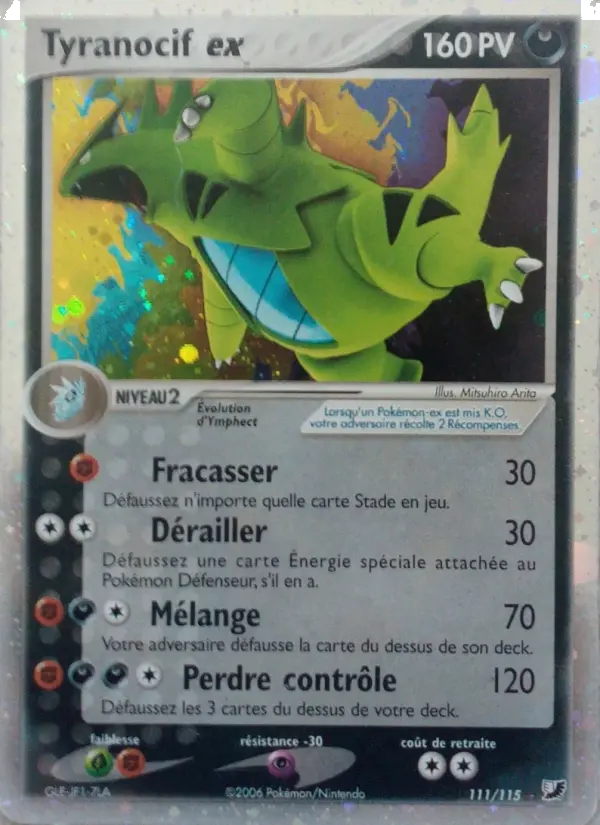 111/115 - Tyranocif ex — Carte Pokémon EX Forces Cachées 111/115