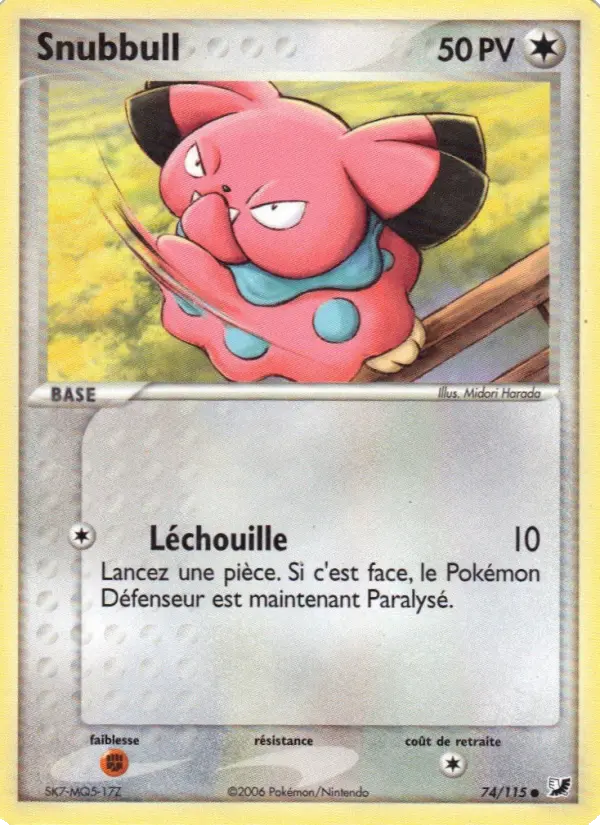 Snubbull — Carte Pokémon 74 EX Forces Cachées