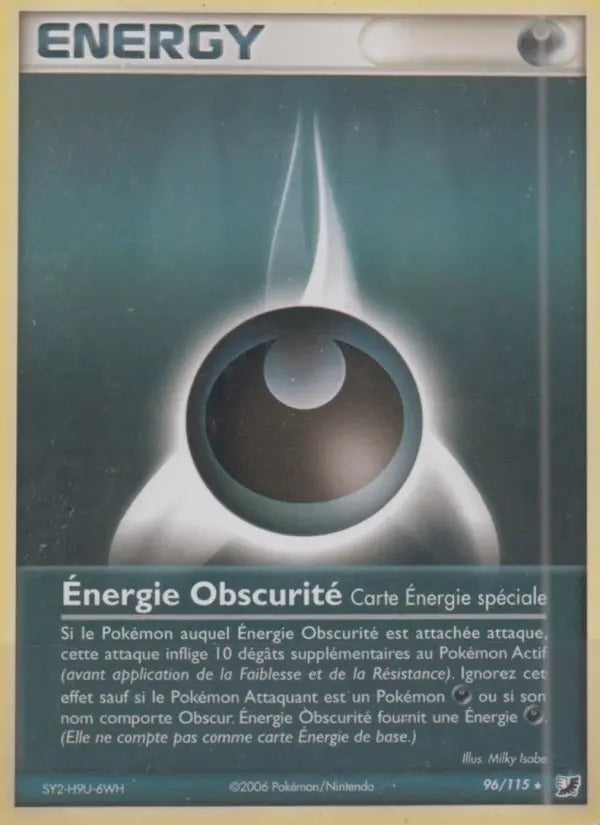 096/115 - Énergie Obscurité — Carte Pokémon EX Forces Cachées 96/115