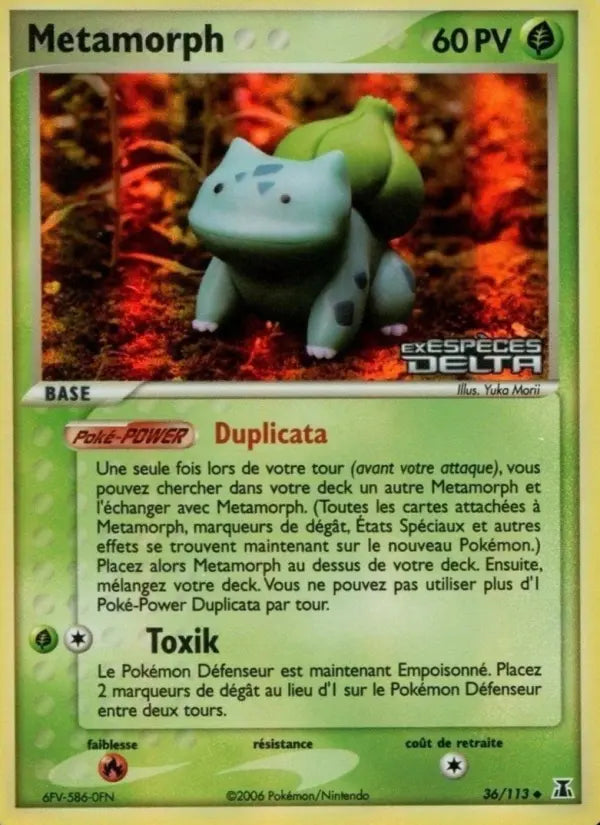 Metamorph — Carte Pokémon 36 EX Espèces Delta