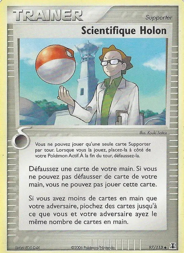 097/113 - Scientifique Holon — Carte Pokémon EX Espèces Delta 97/113