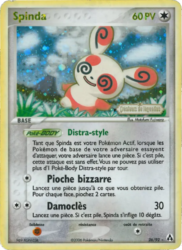 Spinda — Carte Pokémon 26 EX Créateurs de légendes