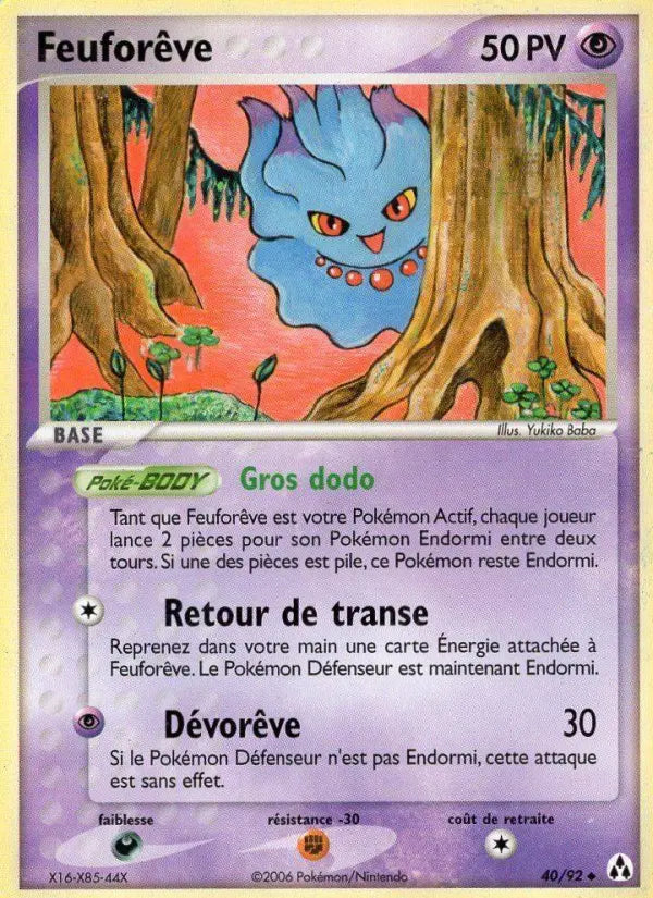 Feuforêve — Carte Pokémon 40 EX Créateurs de légendes