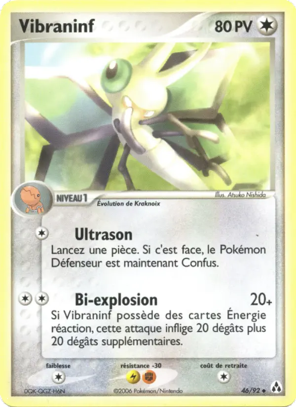 Vibraninf — Carte Pokémon 46 EX Créateurs de légendes