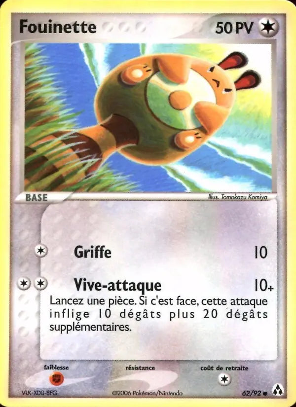Fouinette — Carte Pokémon 62 EX Créateurs de légendes