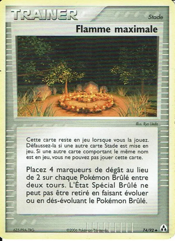 074/092 - Flamme maximale — Carte Pokémon EX Créateurs de légendes 74/92