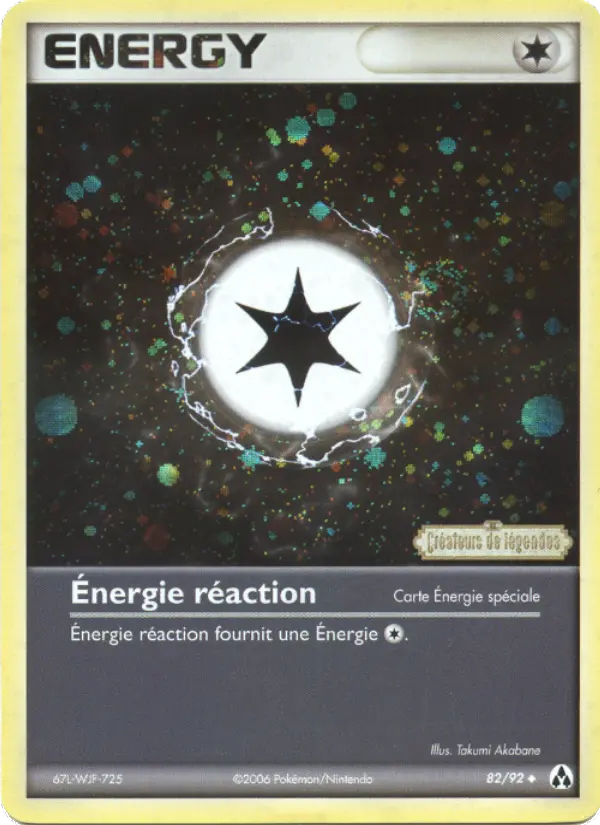 082/092 - Énergie réaction — Carte Pokémon EX Créateurs de légendes 82/92