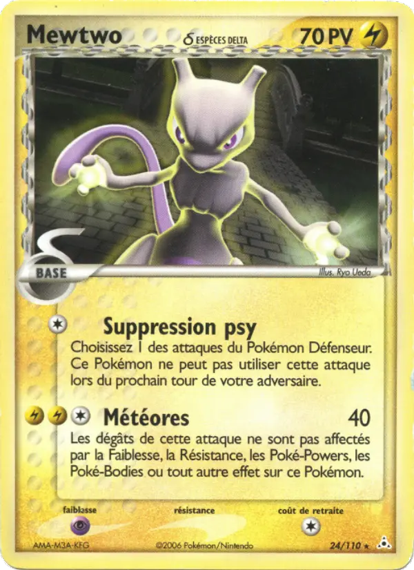 Mewtwo δ — Carte Pokémon 24 EX Fantômes Holon