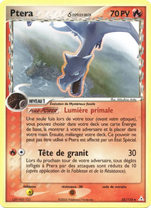 Ptera δ — Carte Pokémon 35 EX Fantômes Holon