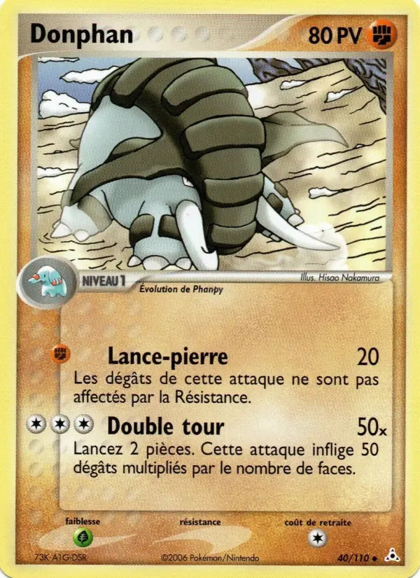Donphan — Carte Pokémon 40 EX Fantômes Holon