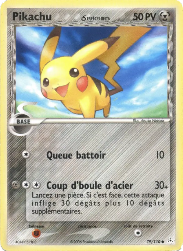 079/110 - Pikachu δ — Carte Pokémon EX Fantômes Holon 79/110