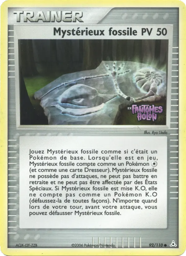 092/110 - Mystérieux fossile — Carte Pokémon EX Fantômes Holon 92/110