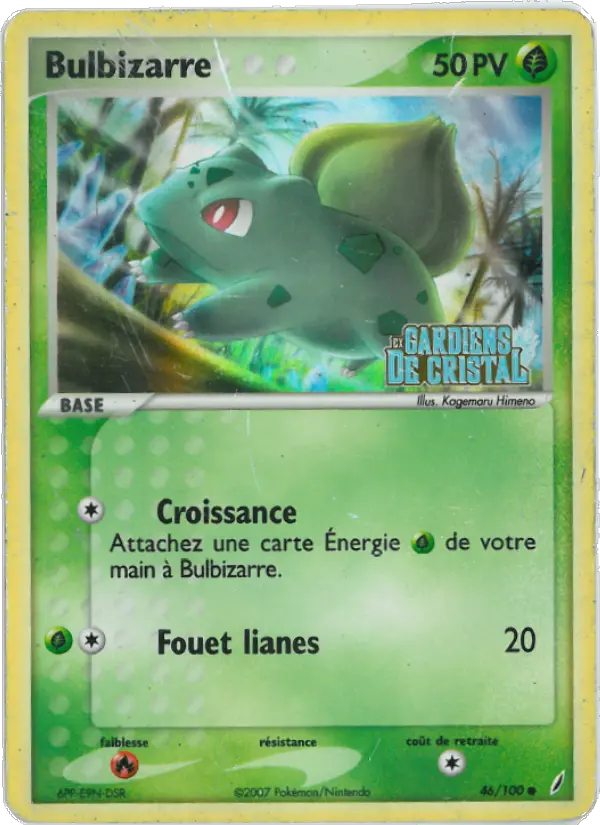 046/100 - Bulbizarre — Carte Pokémon EX Gardiens de Cristal 46/100