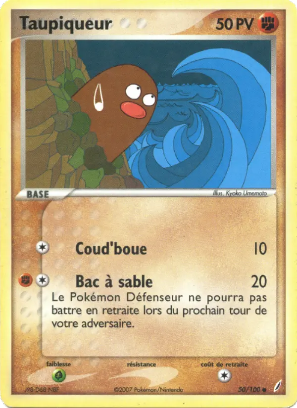 Taupiqueur — Carte Pokémon 50 EX Gardiens de Cristal