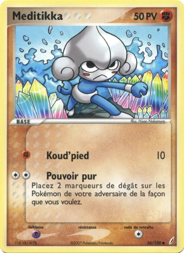 056/100 - Meditikka — Carte Pokémon EX Gardiens de Cristal 56/100