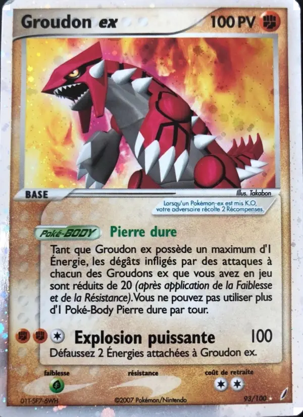 093/100 - Groudon ex — Carte Pokémon EX Gardiens de Cristal 93/100