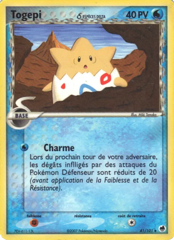 Togepi δ — Carte Pokémon 41 EX Île des Dragons