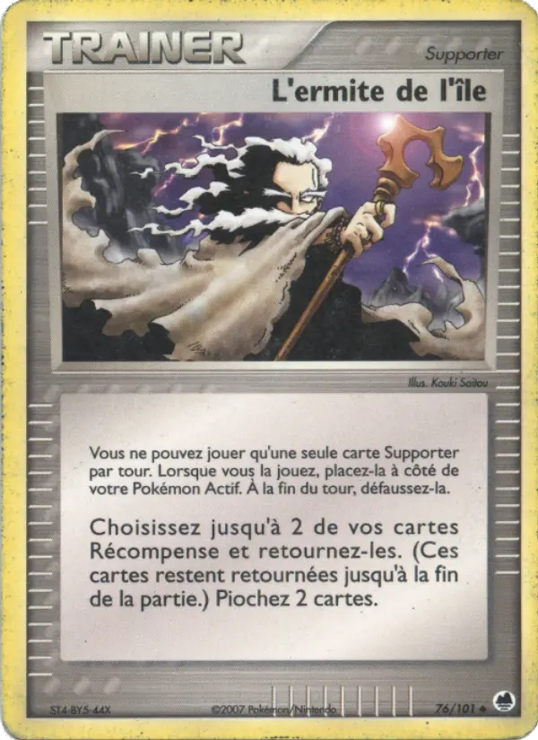076/101 - L'ermite de l'île — Carte Pokémon EX Île des Dragons 76/101