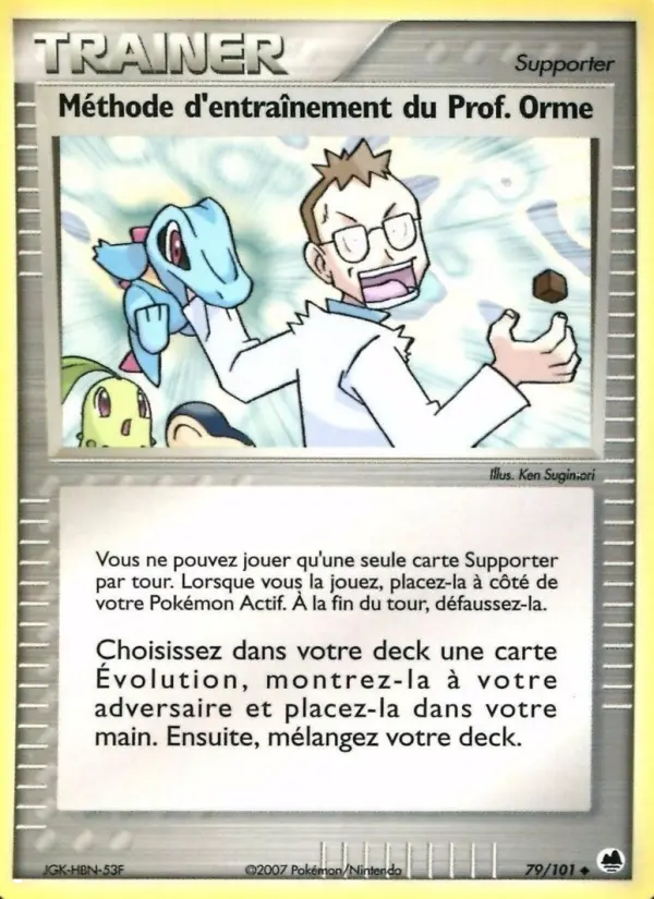 079/101 - Méthode d'entraînement du Prof. Orme — Carte Pokémon EX Île des Dragons 79/101