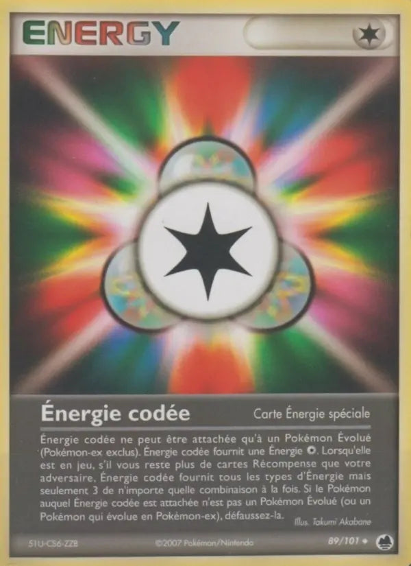 089/101 - Énergie codée — Carte Pokémon EX Île des Dragons 89/101