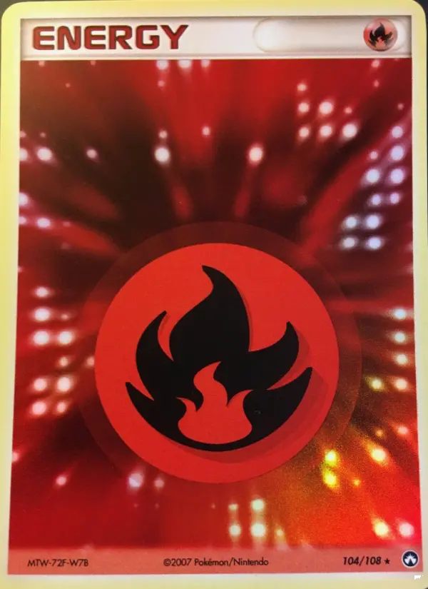 104/108 - Énergie Feu — Carte Pokémon EX Gardiens du Pouvoir 104/108