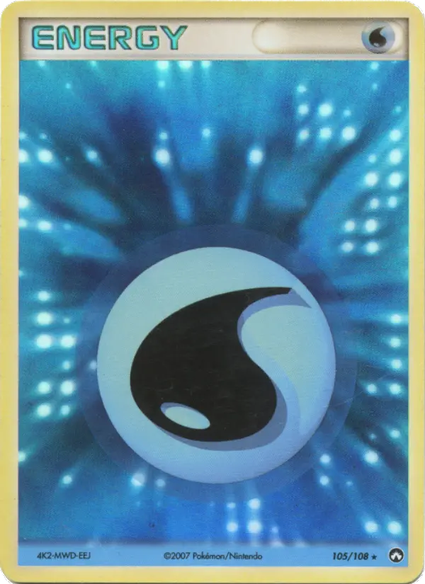 105/108 - Énergie Eau — Carte Pokémon EX Gardiens du Pouvoir 105/108