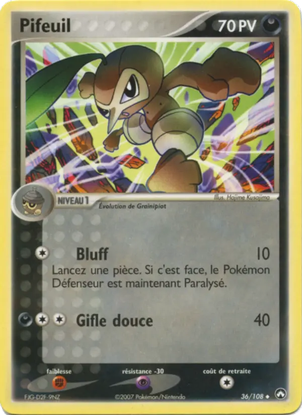 Pifeuil — Carte Pokémon 36 EX Gardiens du Pouvoir