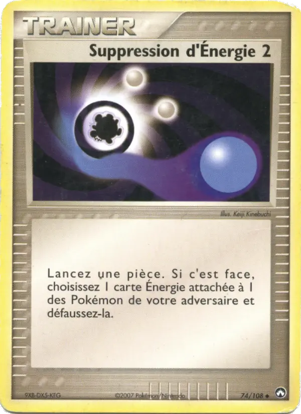 074/108 - Suppression d'Énergie 2 — Carte Pokémon EX Gardiens du Pouvoir 74/108