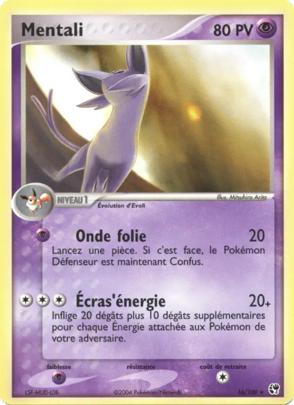 016/100 - Mentali — Carte Pokémon EX Tempête de sable 16/100