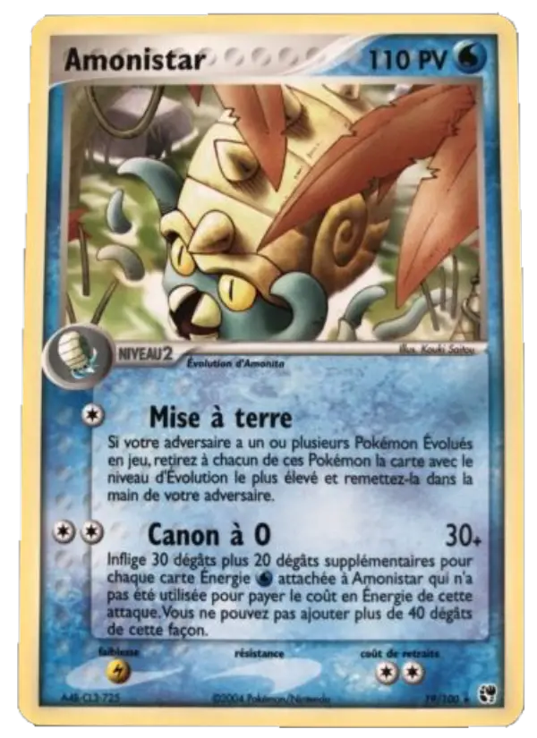 Amonistar — Carte Pokémon 19 EX Tempête de sable